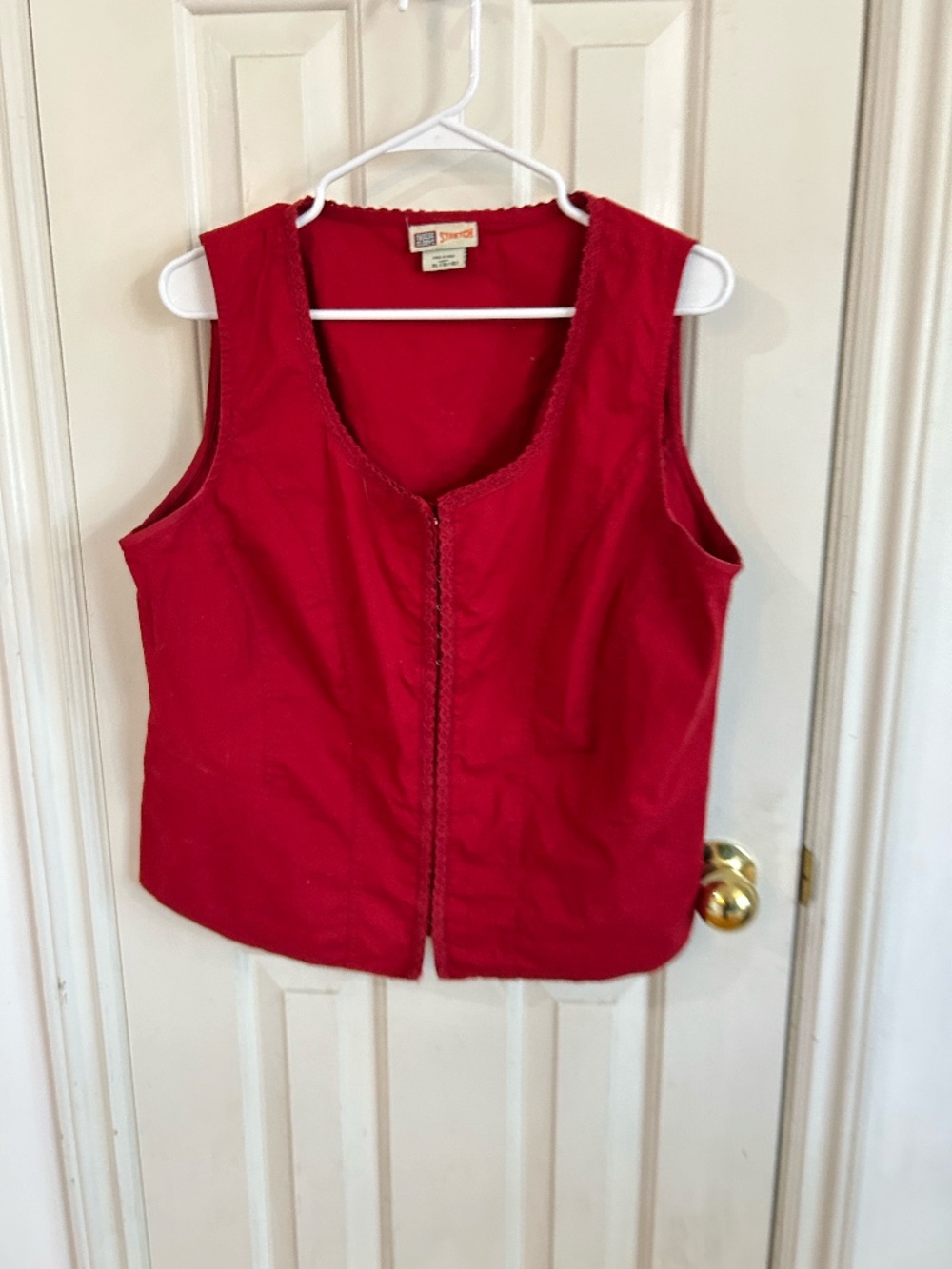 Vintage 90s red stretch corset style top * accepting offers